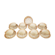 Set of 8 Limoges porcelain cups and 12 saucers