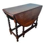Antique folding table Gateleg solid oak