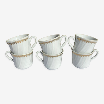 Lot de 6 tasses en porcelaine Apilco