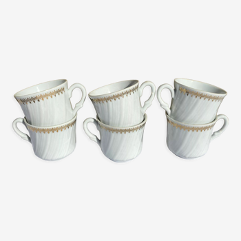 Set of 6 Apilco porcelain cups
