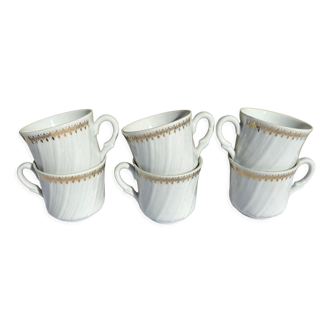 Set of 6 Apilco porcelain cups