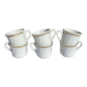 Lot de 6 tasses en porcelaine Apilco