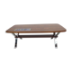 Table basse art déco vintage bois carrelage chrome