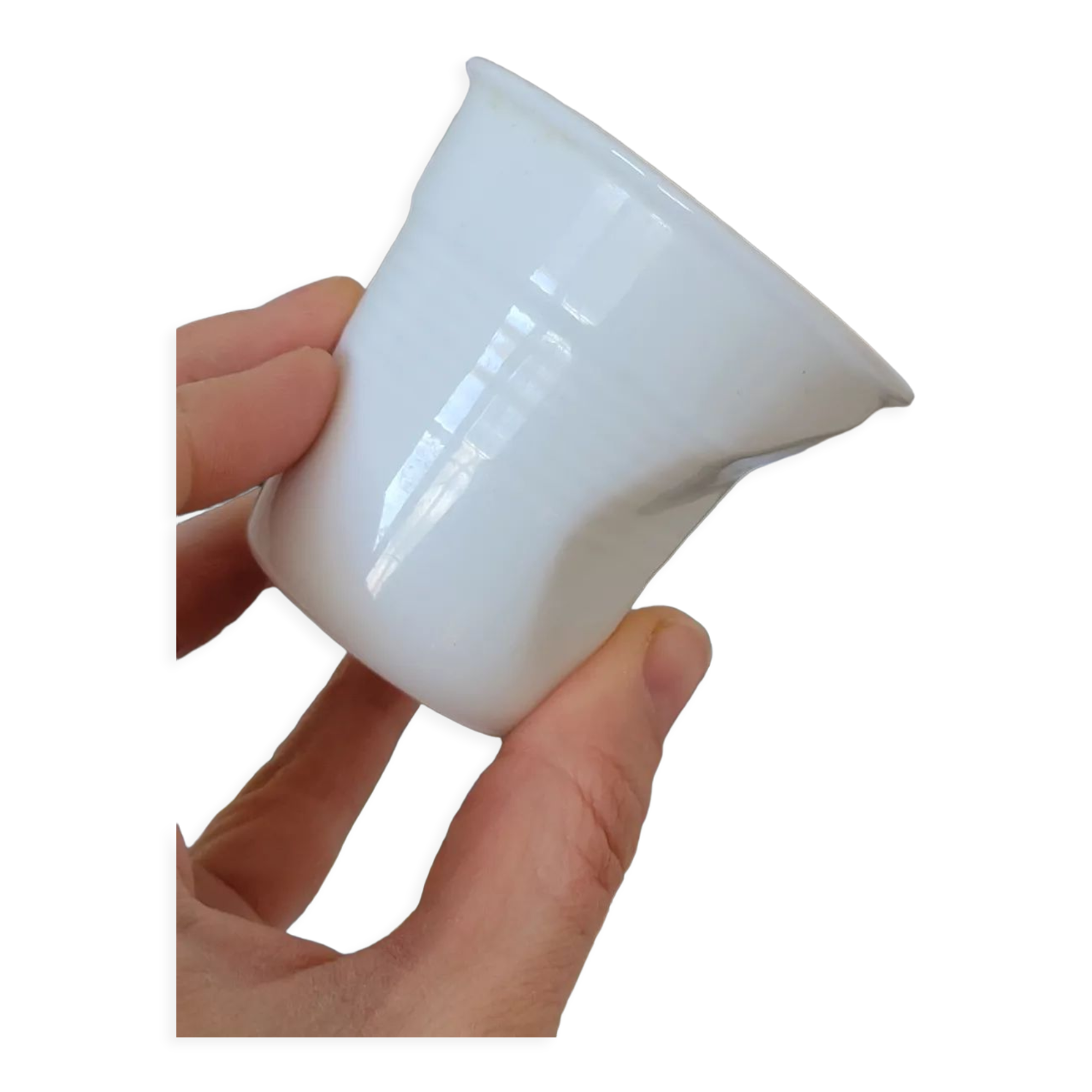 6 design espresso cups crumpled white porcelain Revol