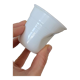 6 design espresso cups crumpled white porcelain Revol