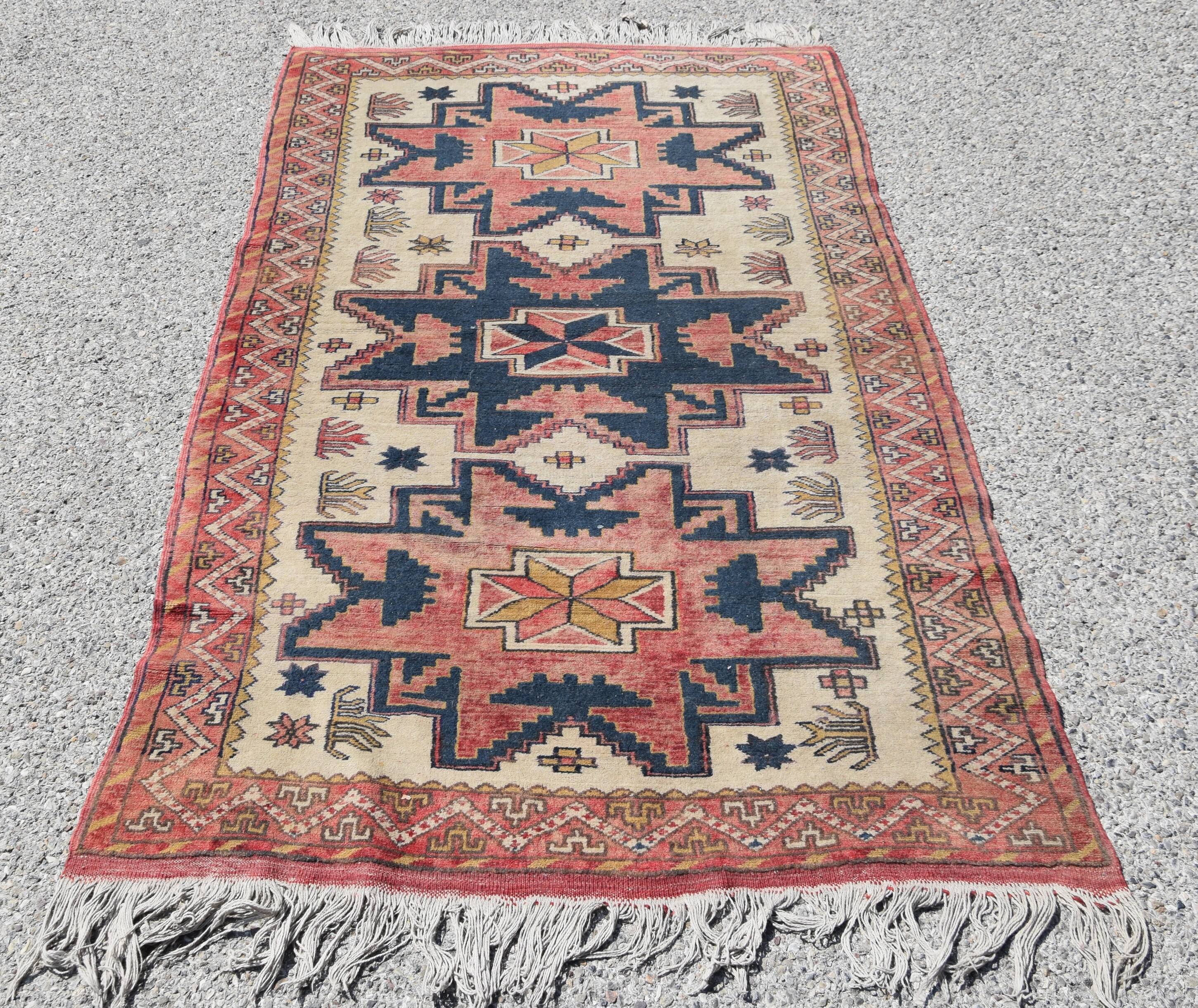 Turkish Kazak oriental carpet : 1.05 x 1.78 m