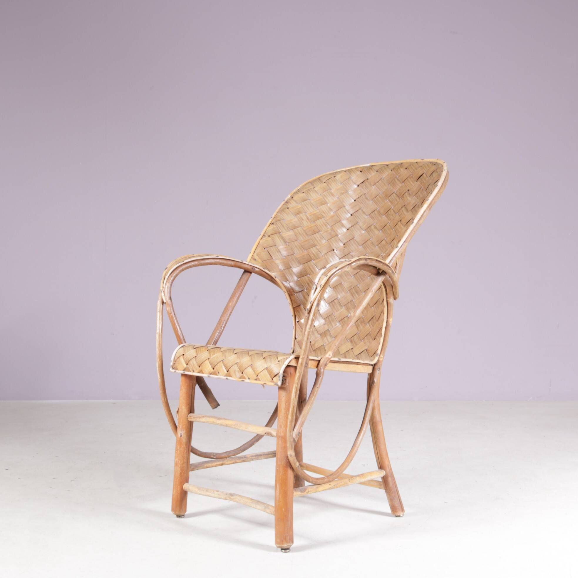 1950s Rare wooven chair (commissioned by le Corbusier)