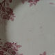 Old plates, rosé red décor, "Paris"