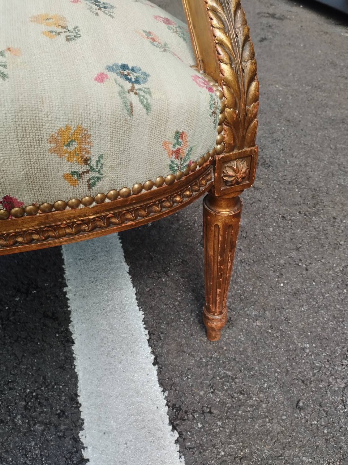 Pair of old Louis XVI style armchairs