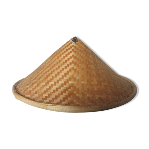 Chapeau chinois asiatique en rotin