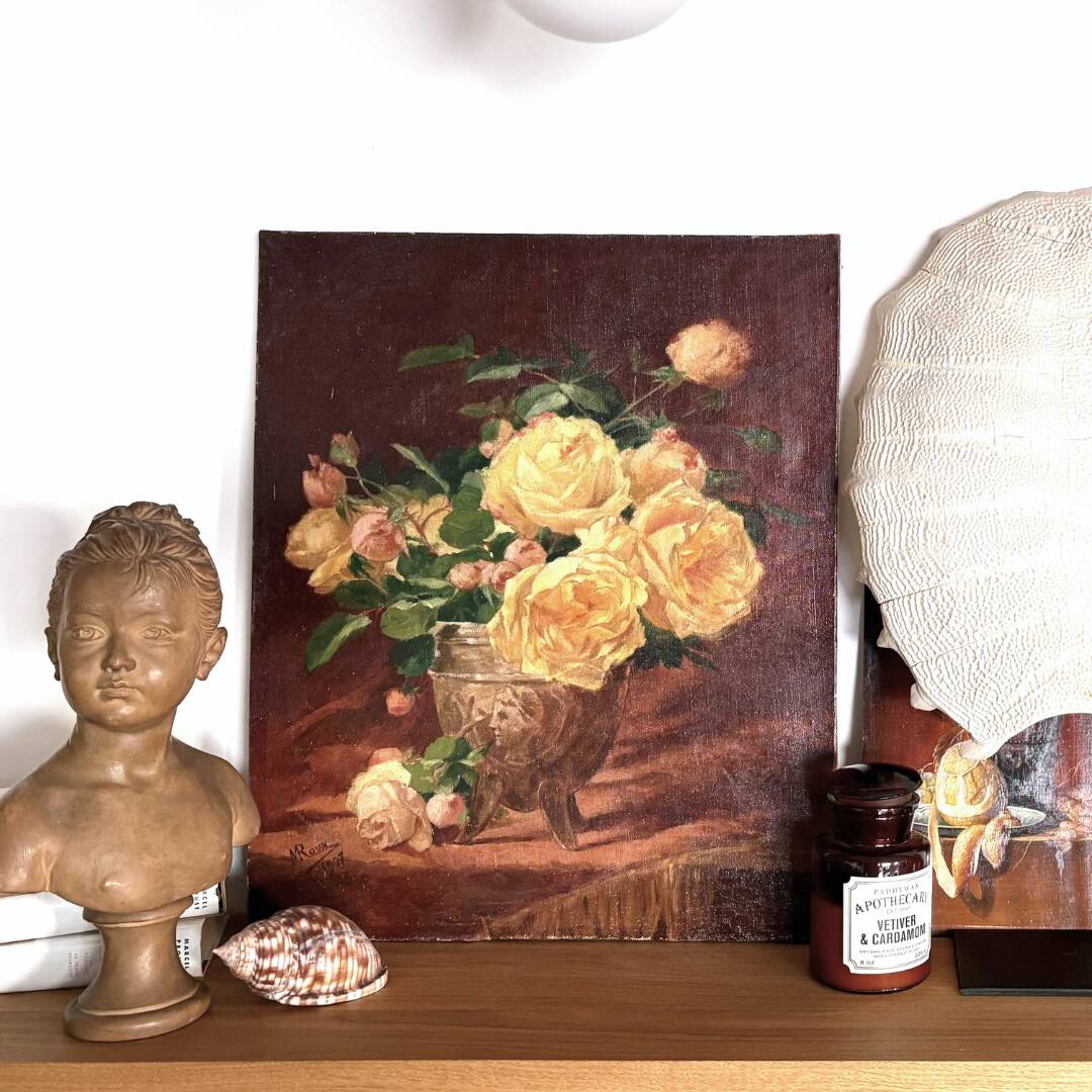 Bouquet of roses, oil on canvas 1907