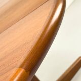 Table à manger ronde extensible danoise en teck, années 1970