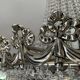 Hot air balloon chandelier in silver bronze and crystal tassels