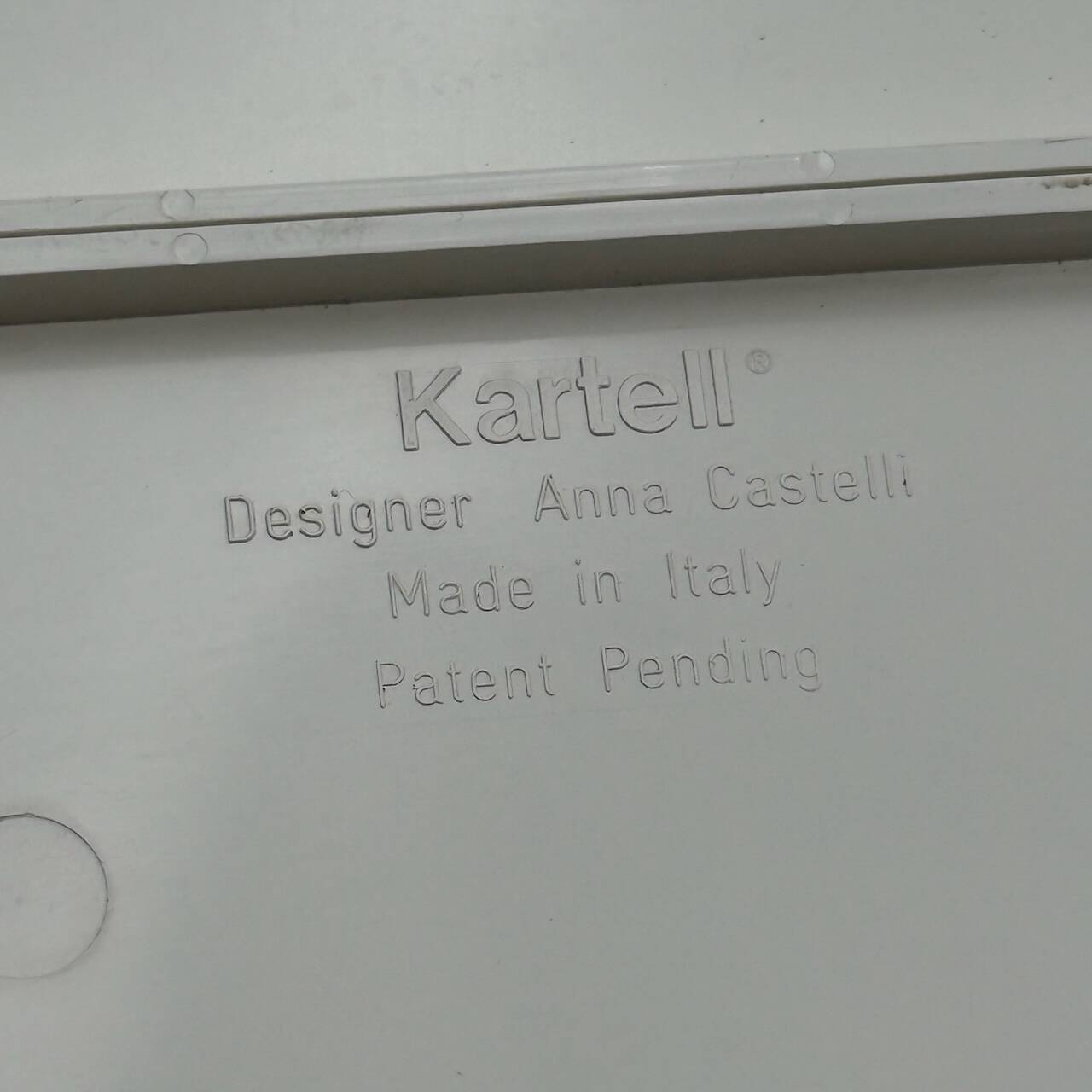 Vintage Kartell mirror designed by Anna Castelli in the 1960s.