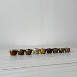 24 flambéed ceramic snail cups