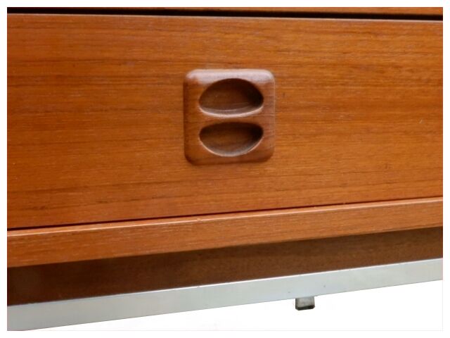 Enfilade furniture low tv hi design in teak 1980s