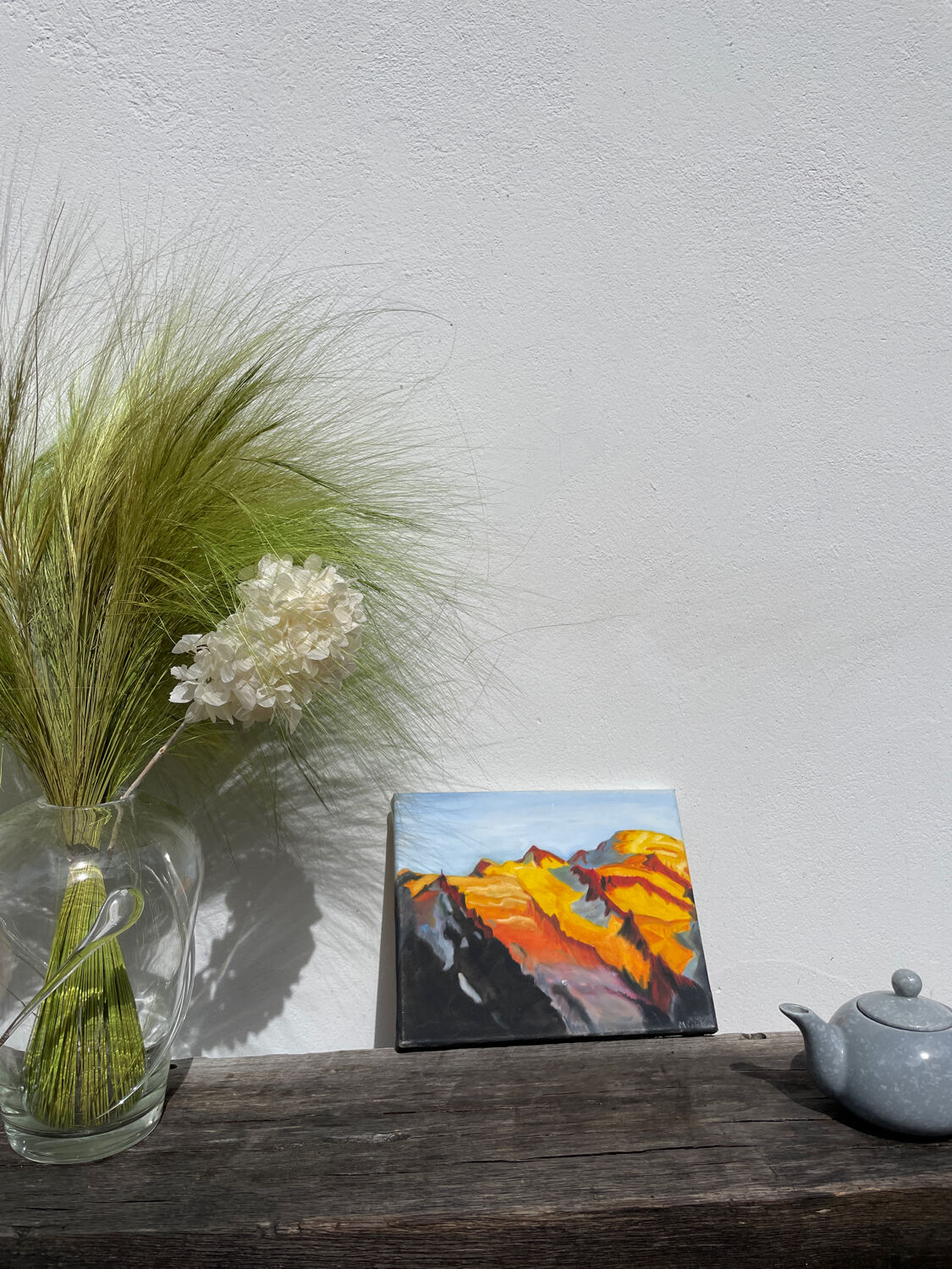 Sunny mountain painting