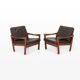 Vintage easy chairs by Illum Wikkelsø for Niels Eilersen, 1960s, set of 2