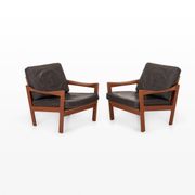 Vintage easy chairs by Illum Wikkelsø for Niels Eilersen, 1960s, set of 2