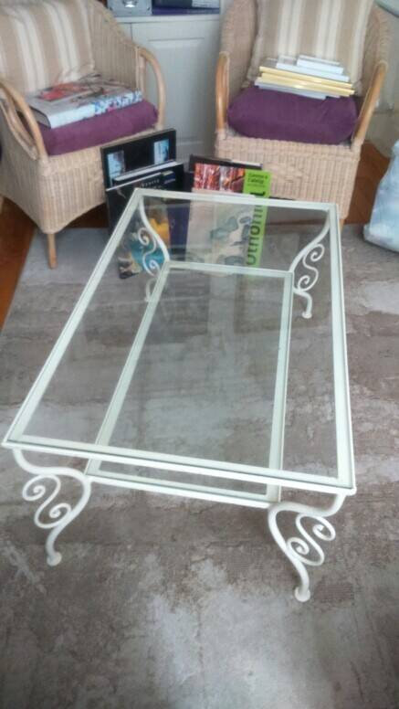 Wrought iron coffee table