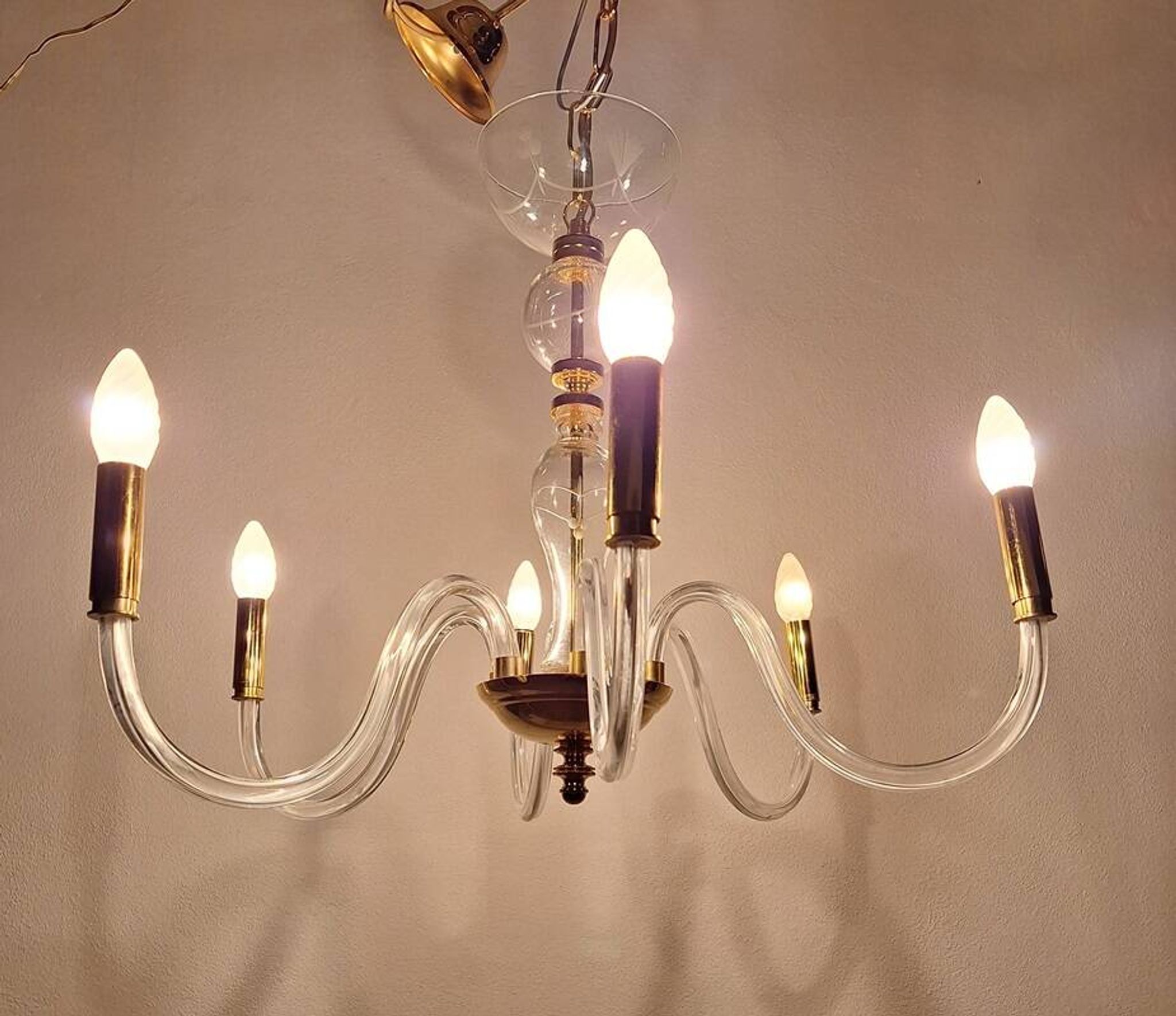 Murano chandelier 6 arms de mayo