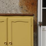 Renovated antique buffet – bright yellow