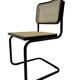 Chaise design Cesca modèle B32 en noir - structure noire