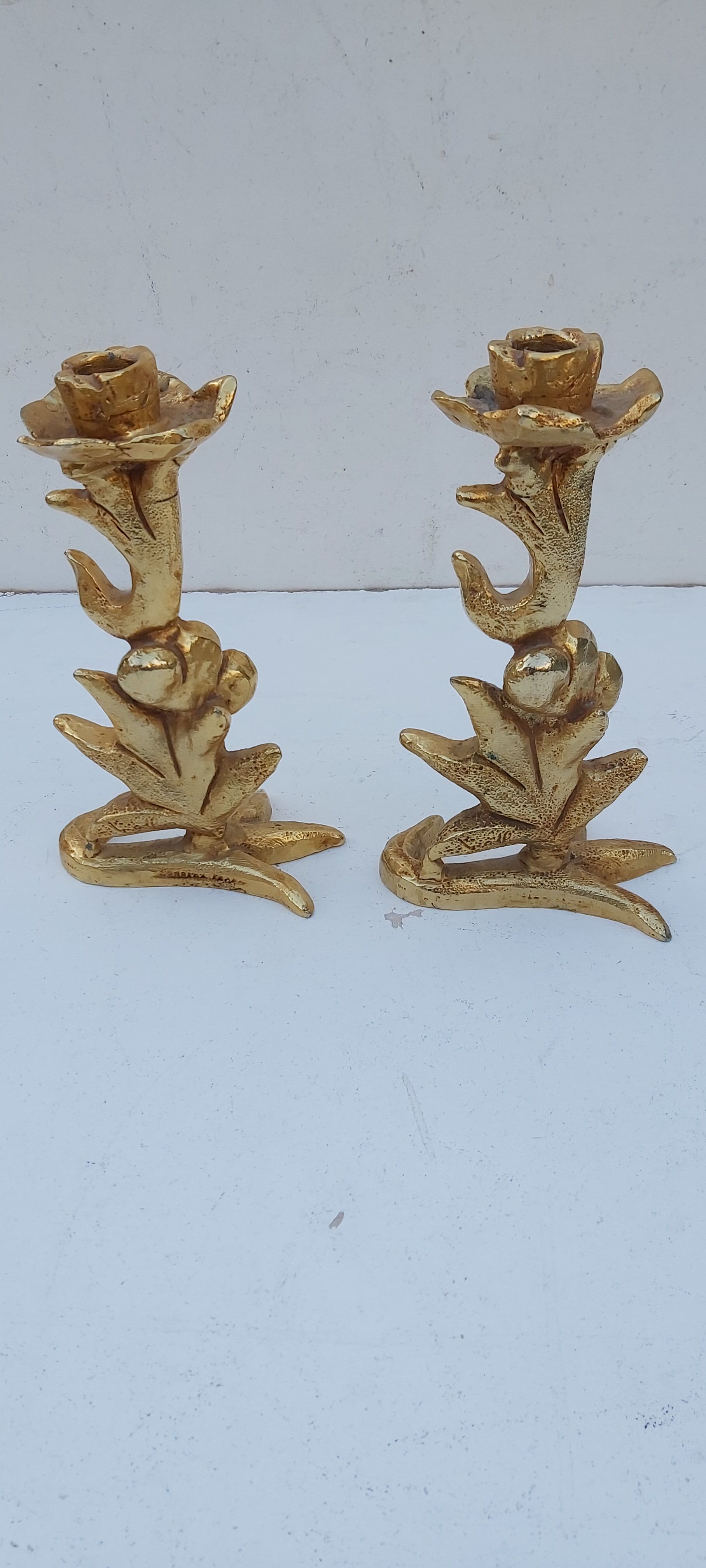Pair of candlesticks Georges Mathias edition Fondica France