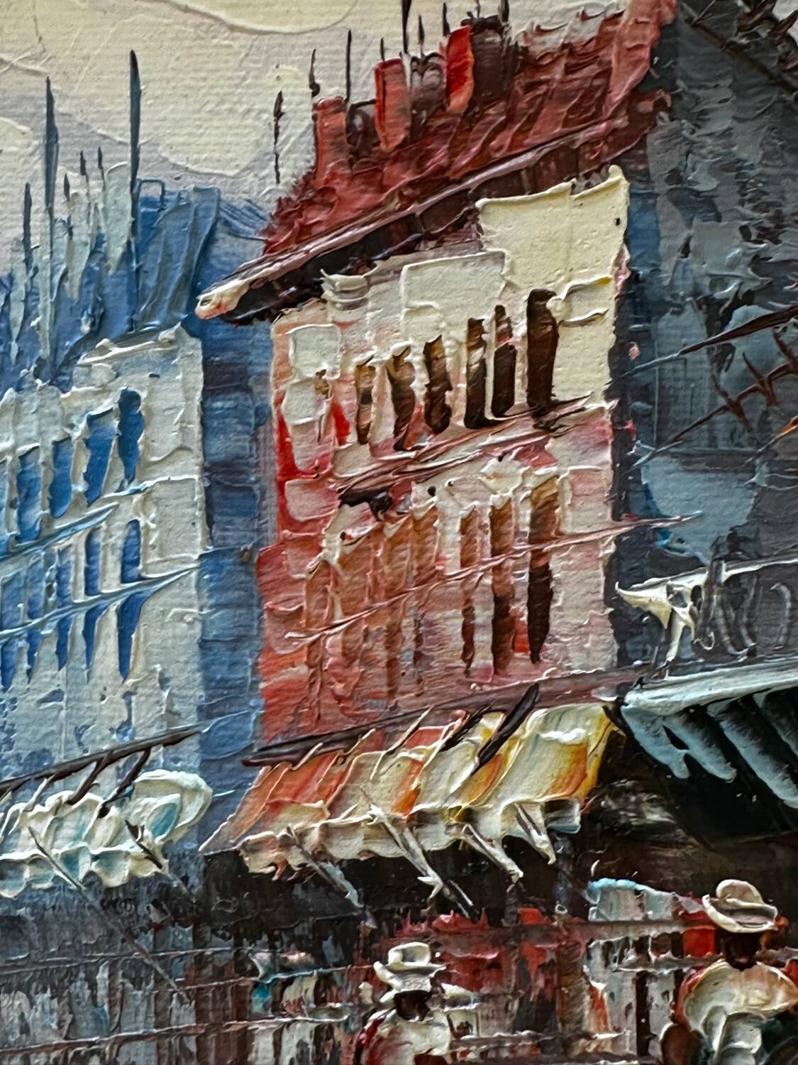 Caroline Burnett (1877-1950) Oil on canvas - Parisian Scene Moul