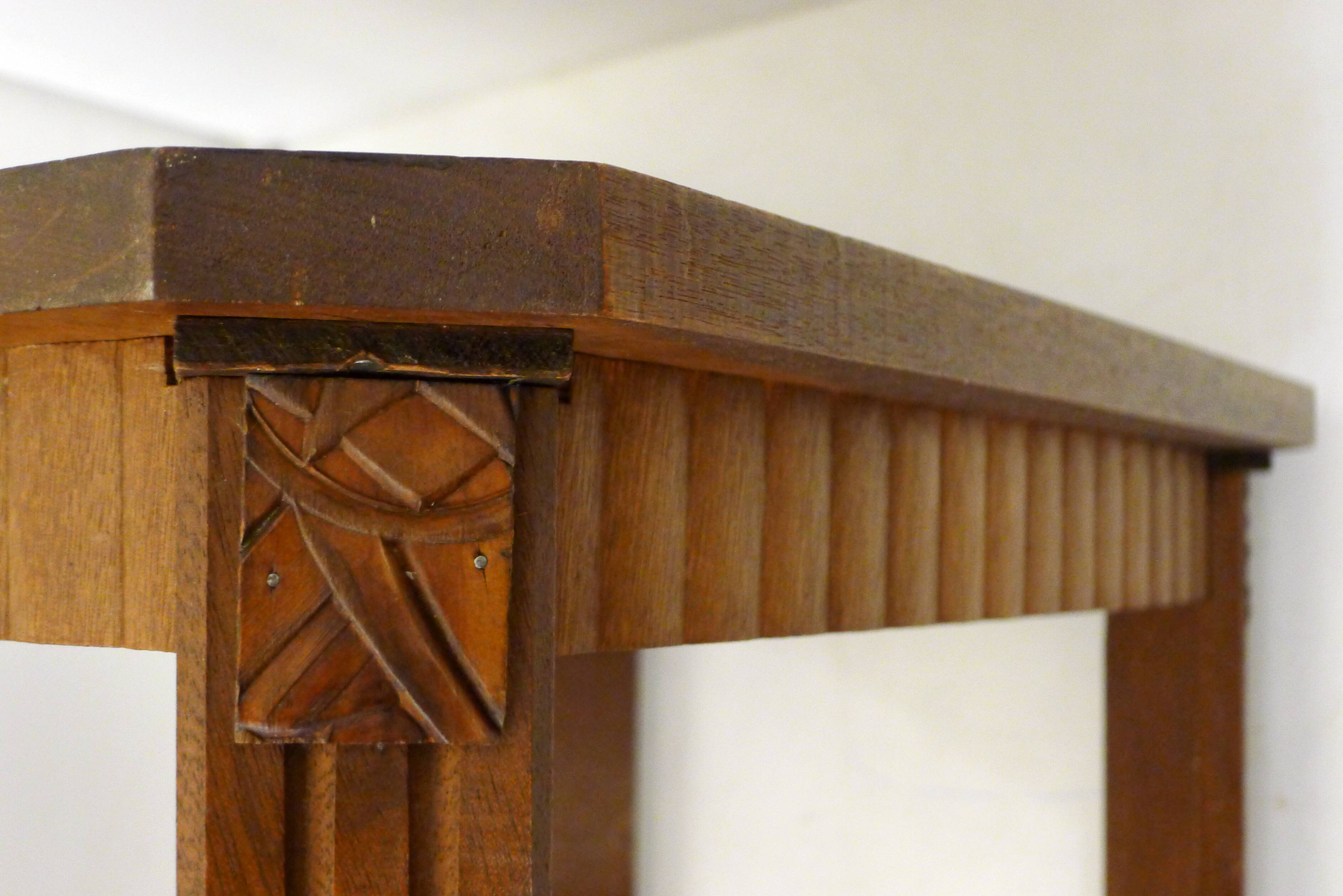 Small wooden Art Deco side table.