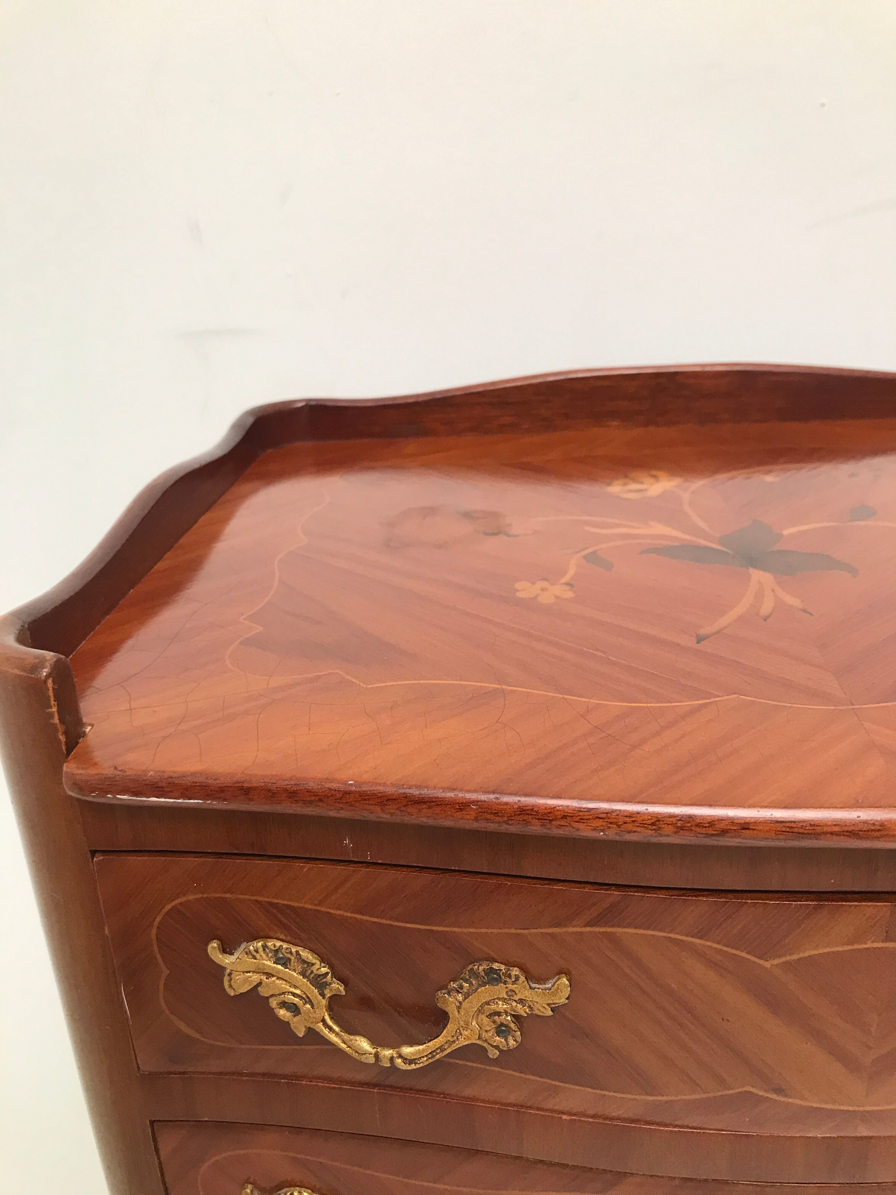 vintage louis XV style rose wooden table
