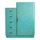 Armoire vintage années 50 en bois vert