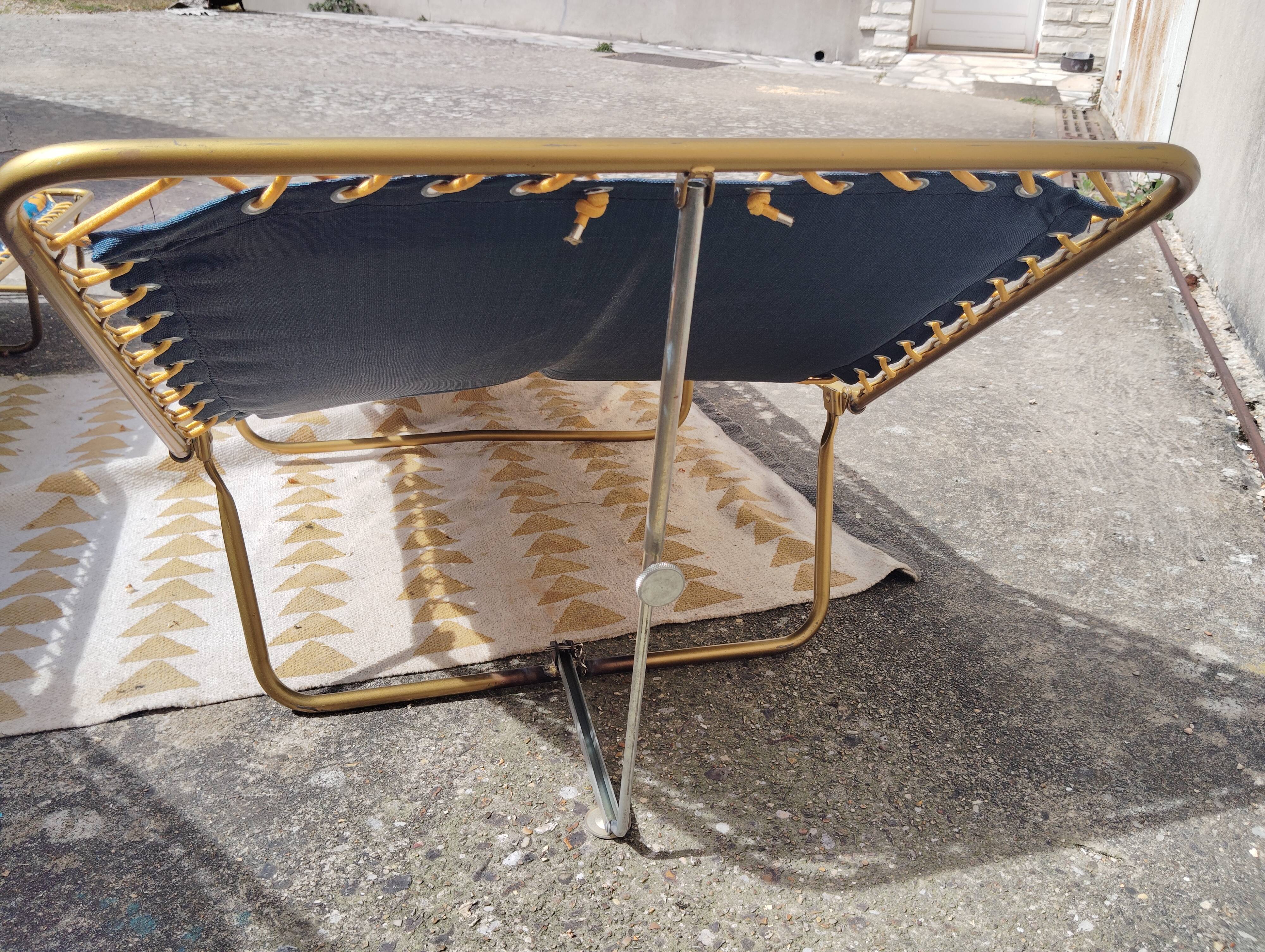 Set de 2 lits de camp/bain de soleil lafuma vintage