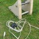 Arc lamppost - telescopic - travertine base -