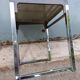 Table d'appoint vintage chrome plexi fume