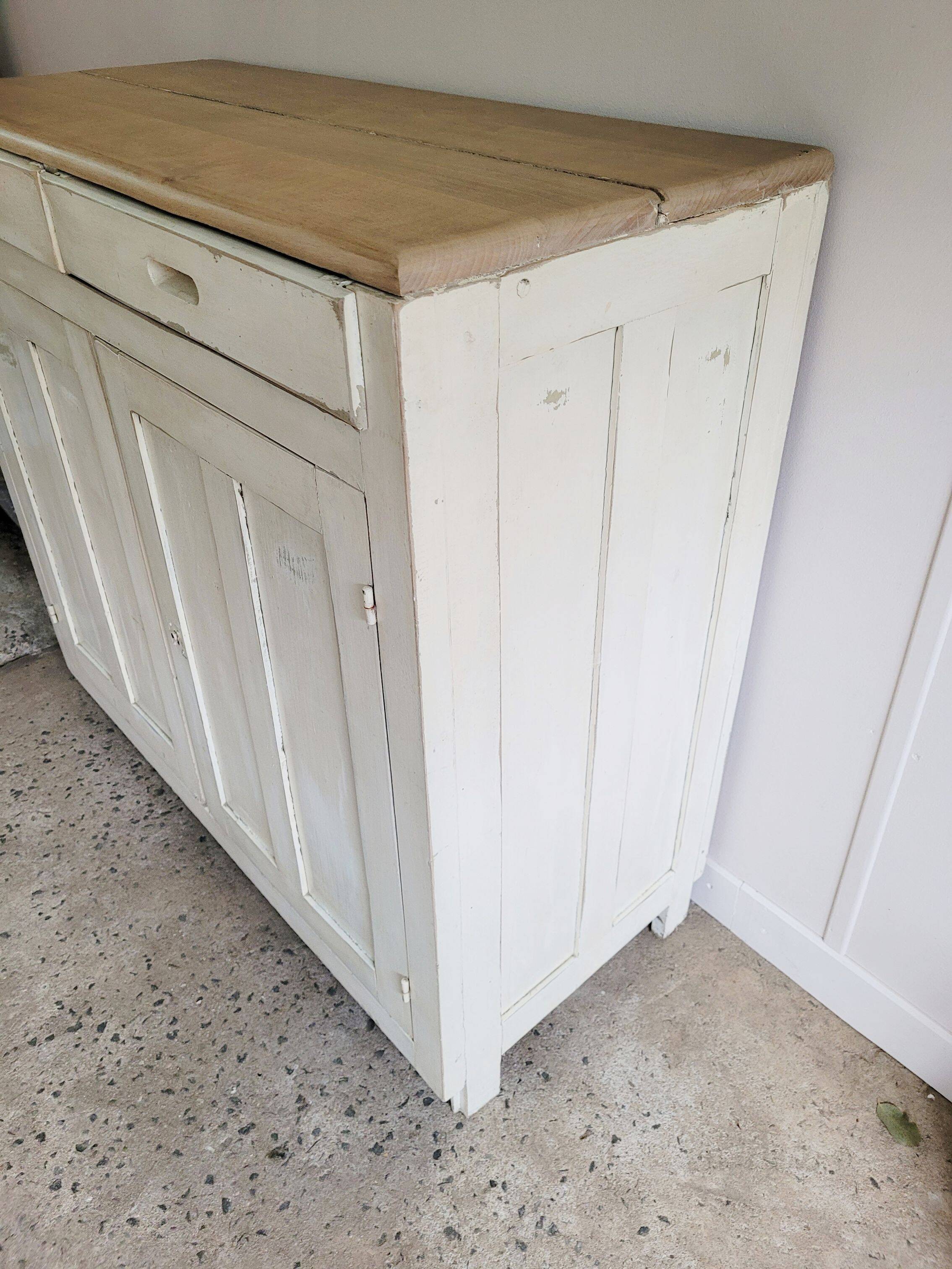 Antique Parisian sideboard in patinated wood