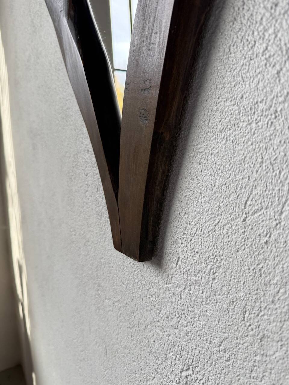 Brutalist wooden mirror 1900