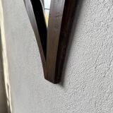 Brutalist wooden mirror 1900