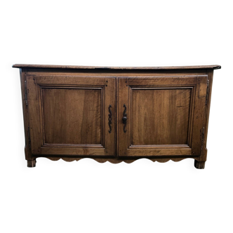 Very small rustic walnut sideboard.