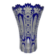 Superb richly cut Bohemian crystal vase