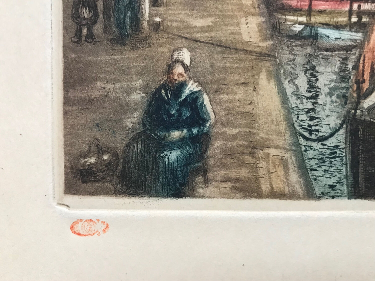 Eugène GAUGUET, 1872-1943.Les Sables d’Ollone.Eau-forte aquatinte