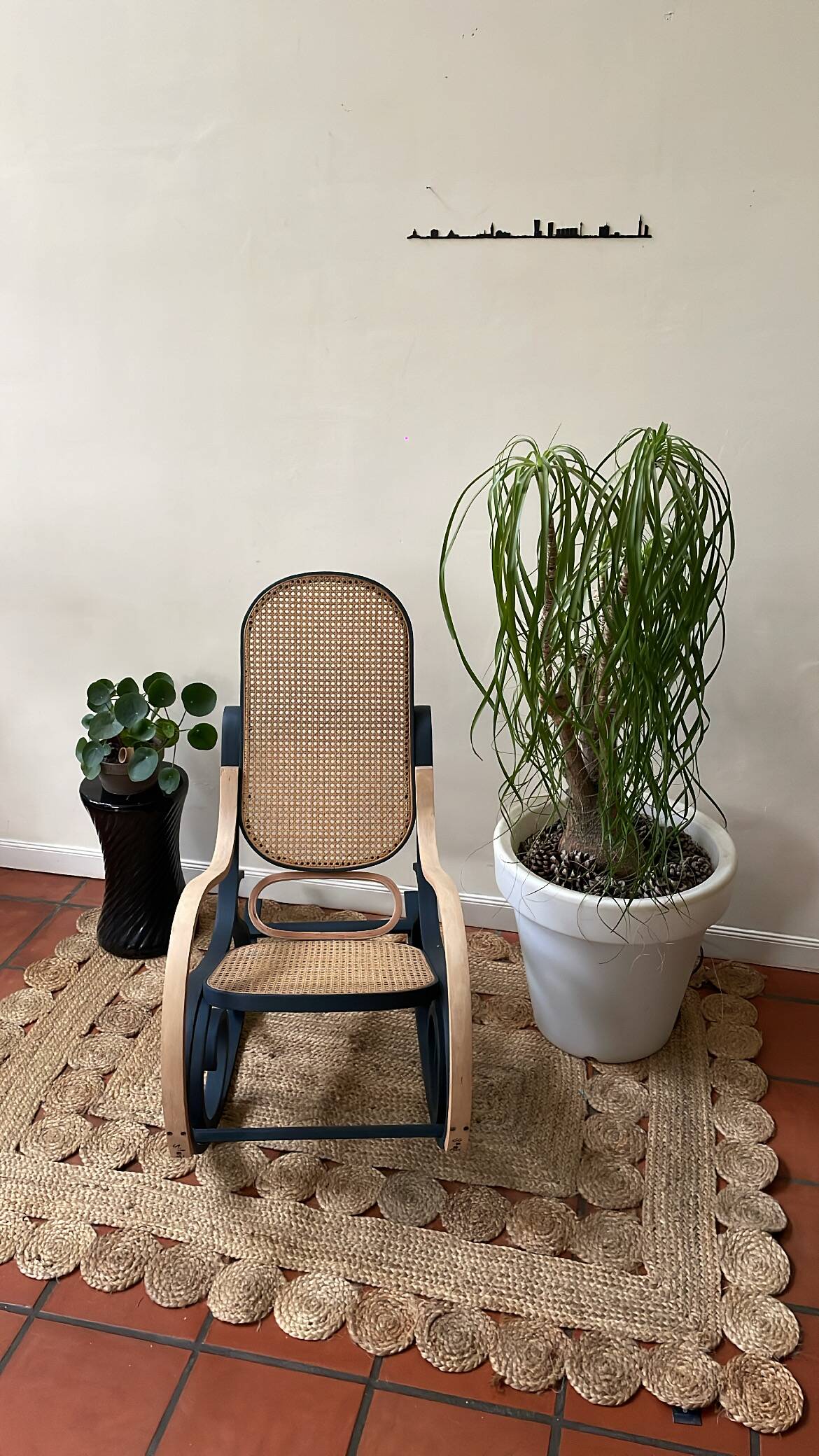 Bentwood rocking chair Paris gray/raw