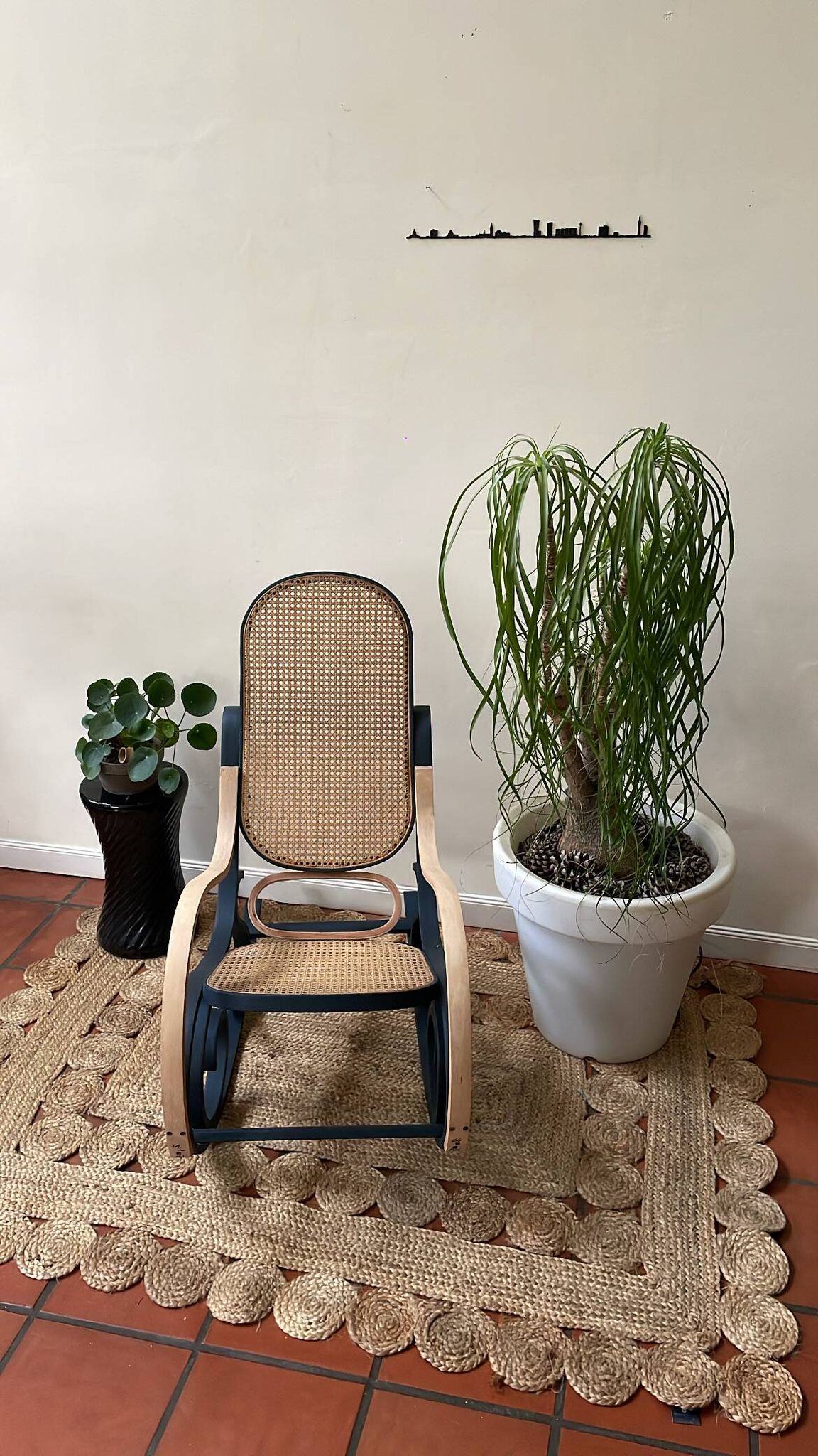 Fauteuil à bascule Bentwood gris Paris/brut
