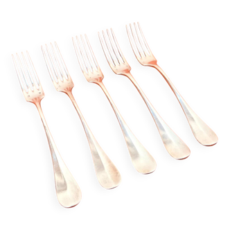 5 table forks Orfèvre Christofle Collection Fidelio baguette