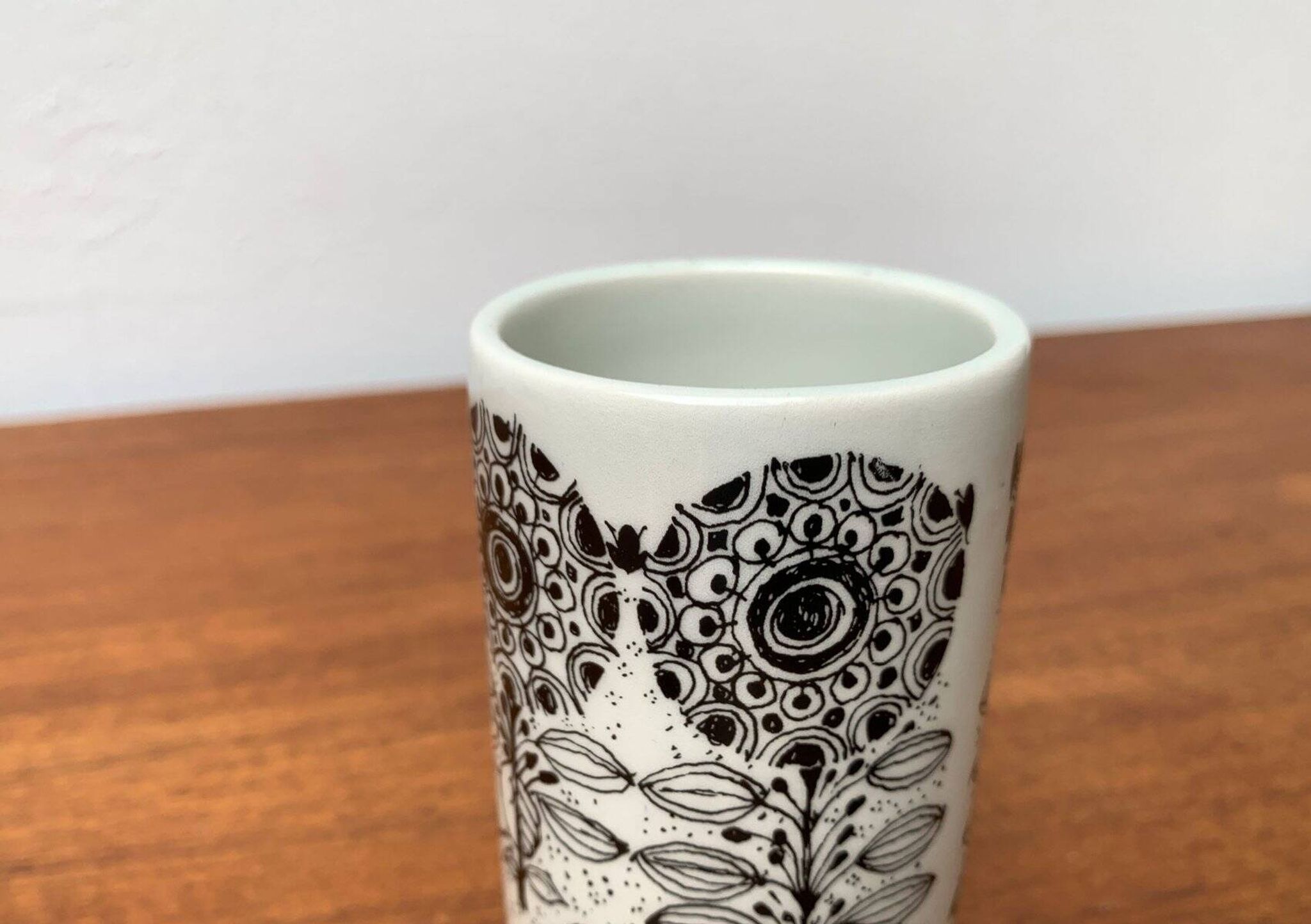 Danish Flora vase from the mid-century by Bjørn Wiinblad for Nymölle Denmark, 1960s.