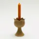 Bougeoir tulipe en grès