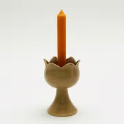 Tulip candle holder in stoneware