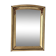 Art Deco mirror in gilded wood with curved floral decorations.