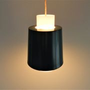 Suspension vintage en verre opalin 1960s