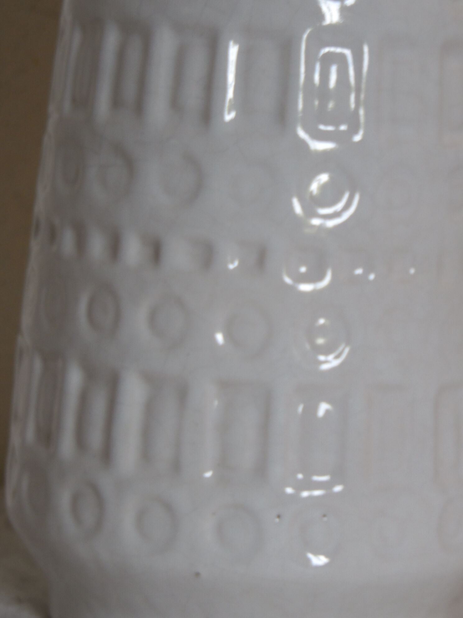 White ceramic vase W Germany